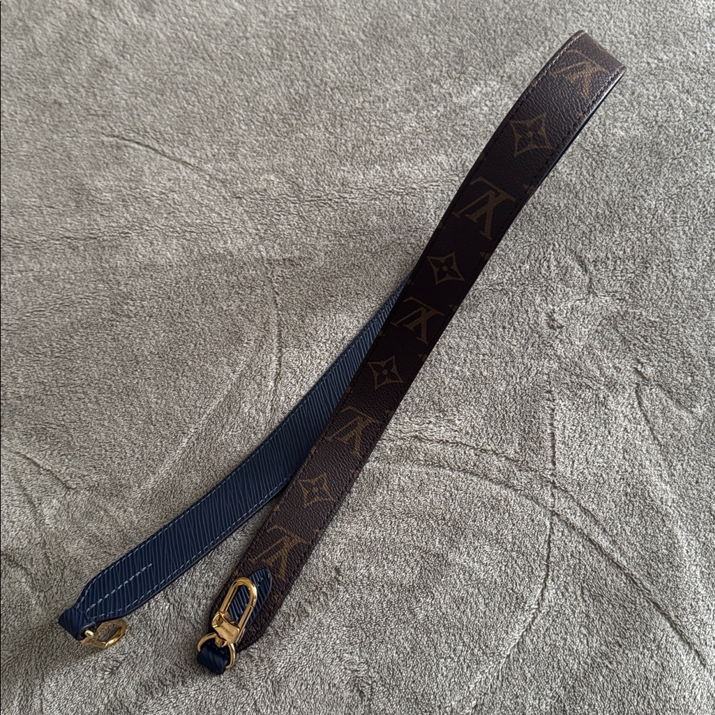 Louis Vuitton Brown Blue Epi Monogram Strap